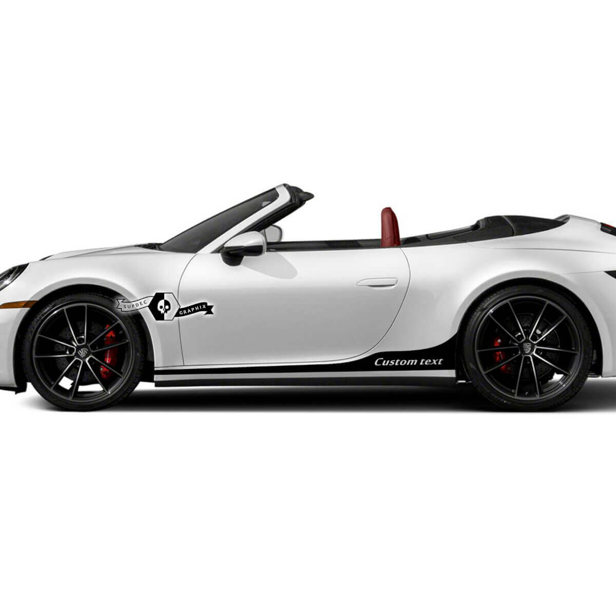 2 Porsche 911 Porsche Carrera Rocker Panel Extended Side Stripes Doors Bed Kits Stickers Stickers
