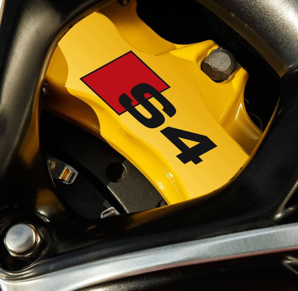 2 autocollants pour étrier de frein Audi S4.