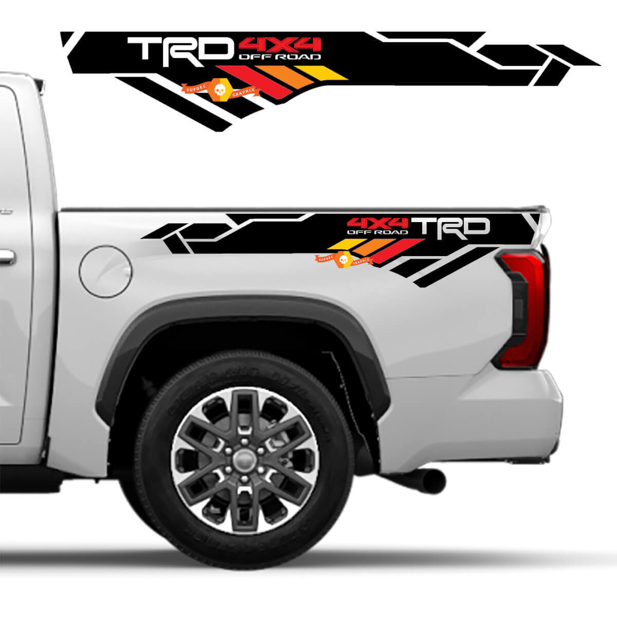 Autocollants en vinyle de style vintage TRD 4x4 Off Road pour garde-boue Toyota Tundra 2022-2024