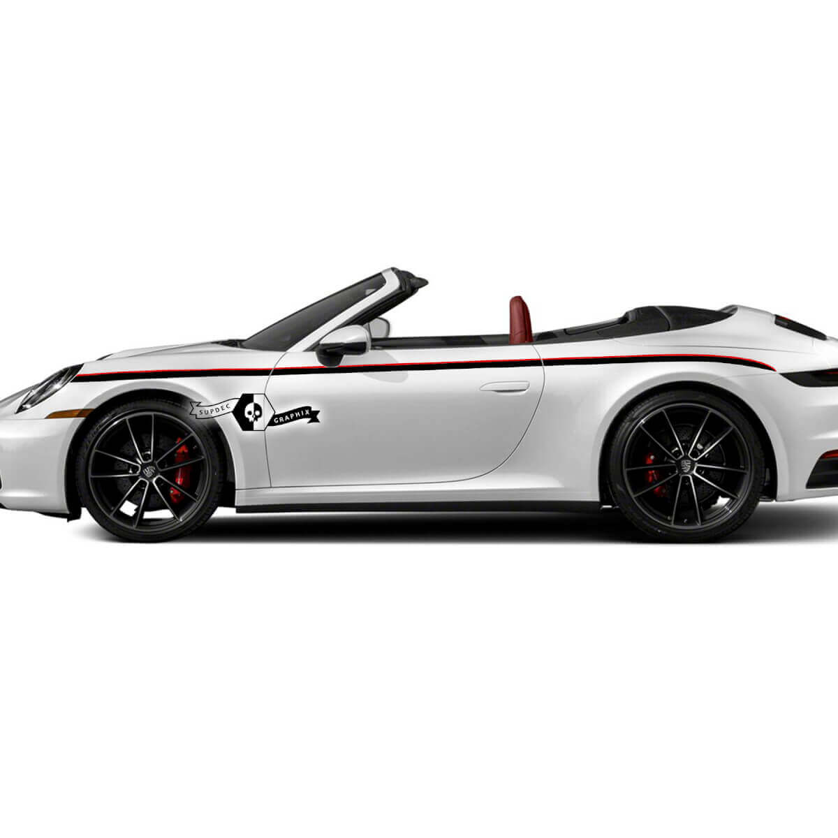 2 Porsche 911 Porsche Carrera Doors Stripes Up Side Trim Kit Sticker Sticker
