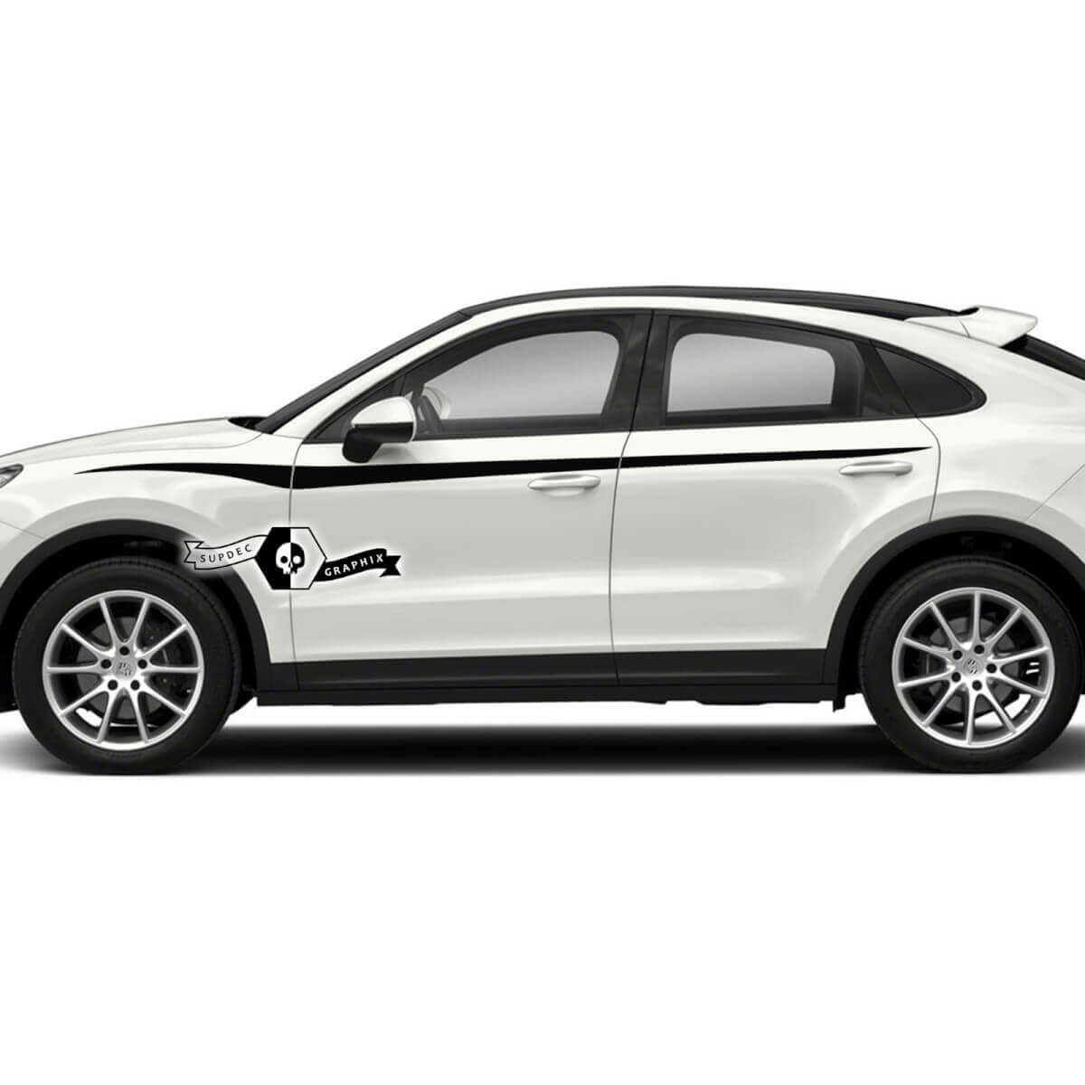 Porsche Cayenne S GTS Turbo Turbo Side Stripes Fender Doors Up Stickers Stickers 2003 --- 2023 présent

