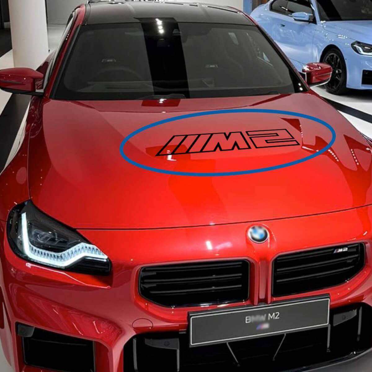Autocollant Vinyle Logo Capot Cercle M2 pour BMW M2 G87