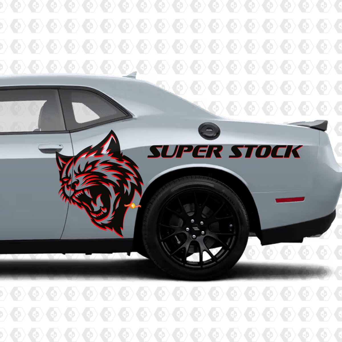 Kit de décalcomanies latérales en vinyle Wildcat Super Stock pour Dodge Challenger ou Charger