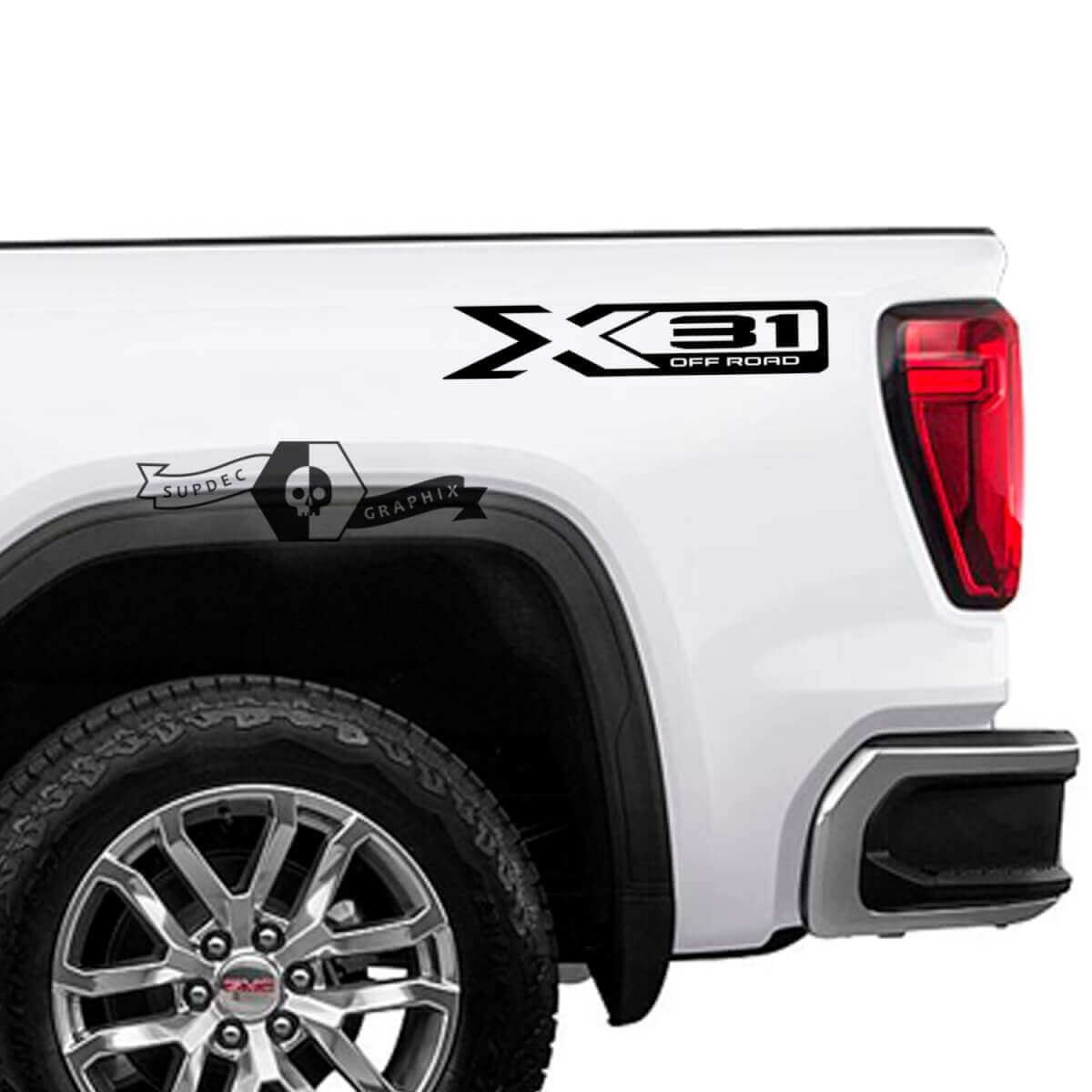 Paire de décalcomanies latérales X31 Off Road pour GMC Sierra 1500 2023