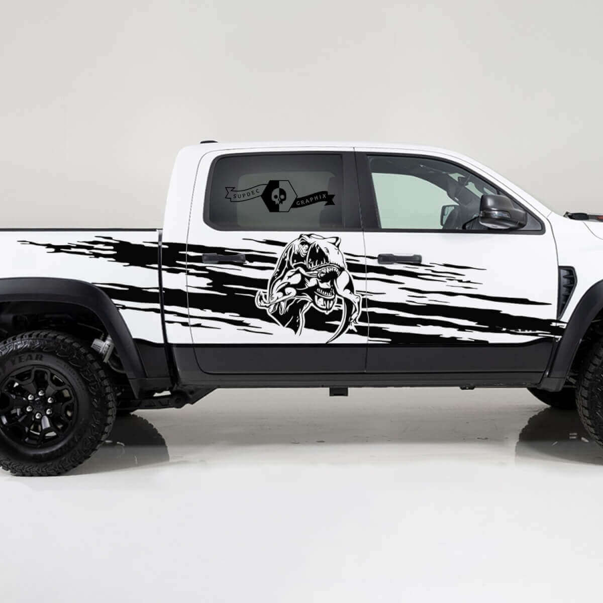 Kit de Stickers Latéraux Style Protection Anti-Projections TRX pour Dodge Ram 1500 2021+