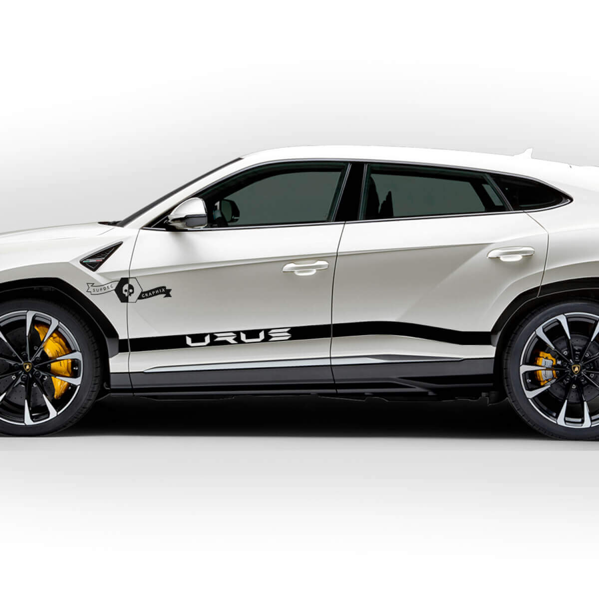 Paire Lamborghini Urus 2021 2022 2023 Side Doors Logo Stripe Vinyl Decal Sticker Graphics

