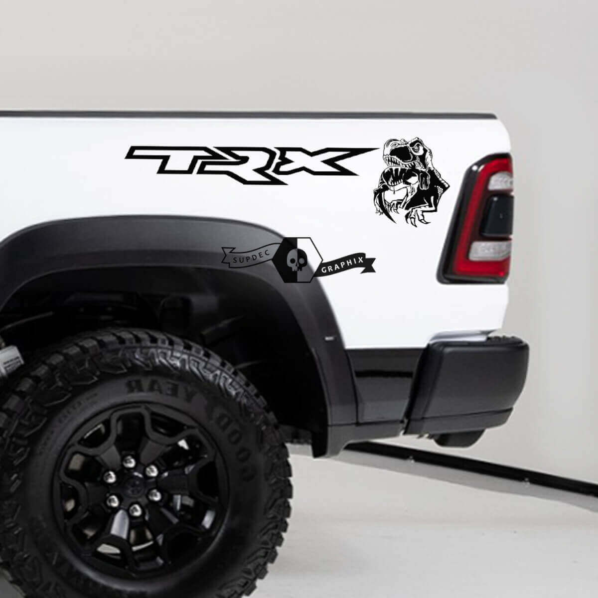 Autocollants en vinyle pour les côtés du lit TRX Eating Power pour Dodge Ram TRX