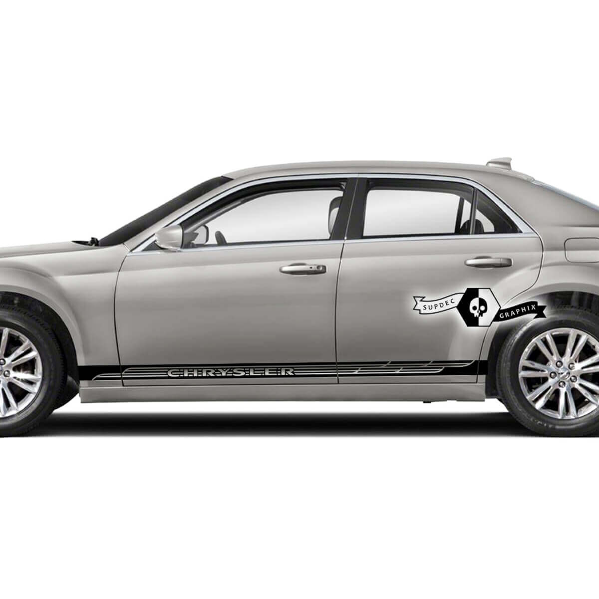 2X Chrysler 300 panneau à bascule latéral graphique voiture vinyle autocollant autocollant
