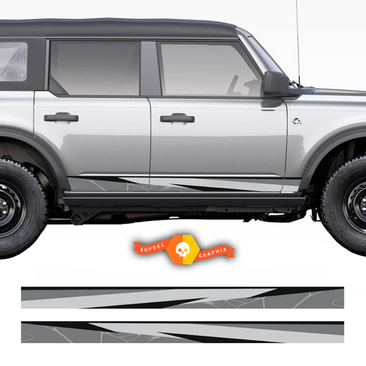 Autocollant en vinyle latéral Wrap Graphics pour Ford Bronco 2021-2026