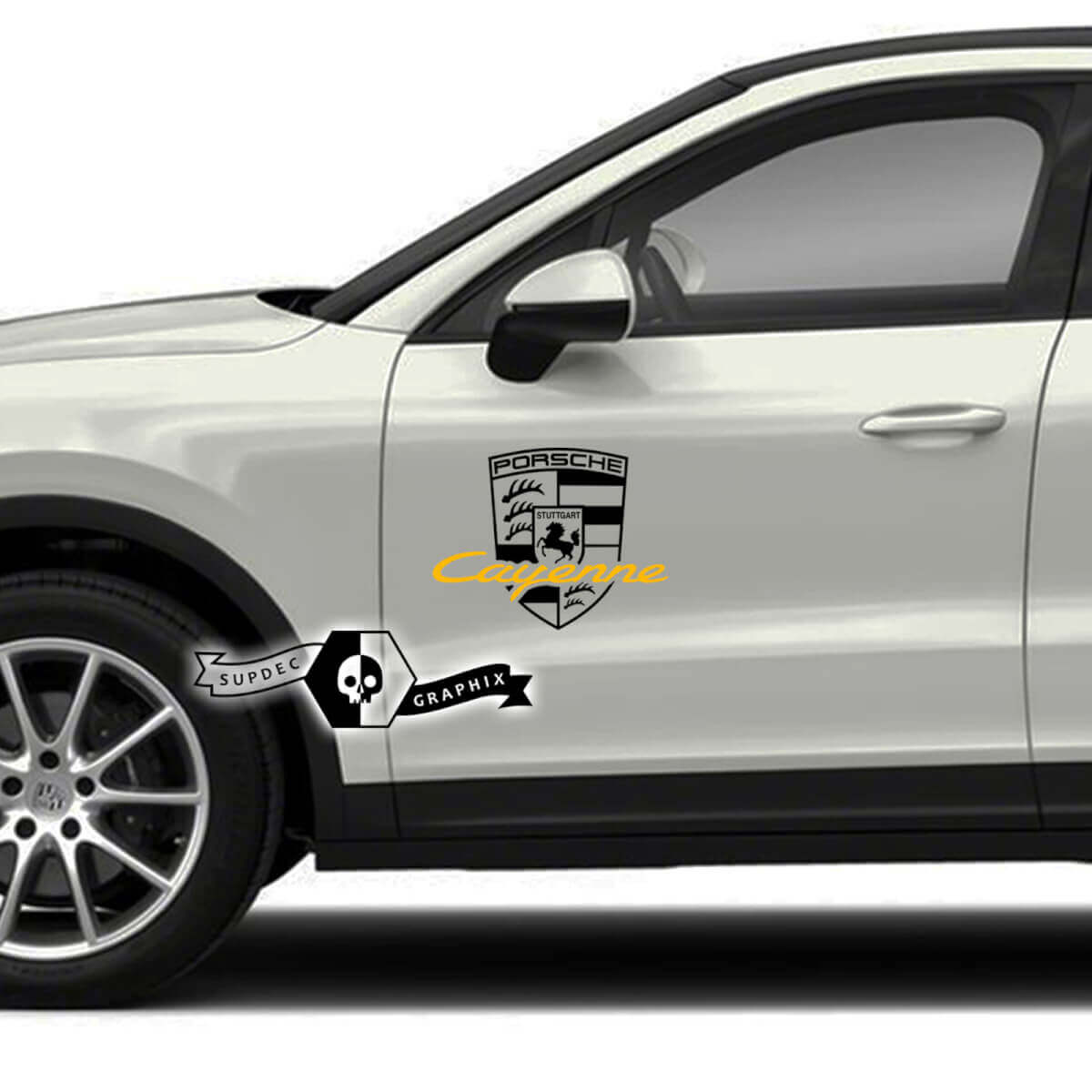 2x autocollants de porte Porsche 2023 Porsche Logo
