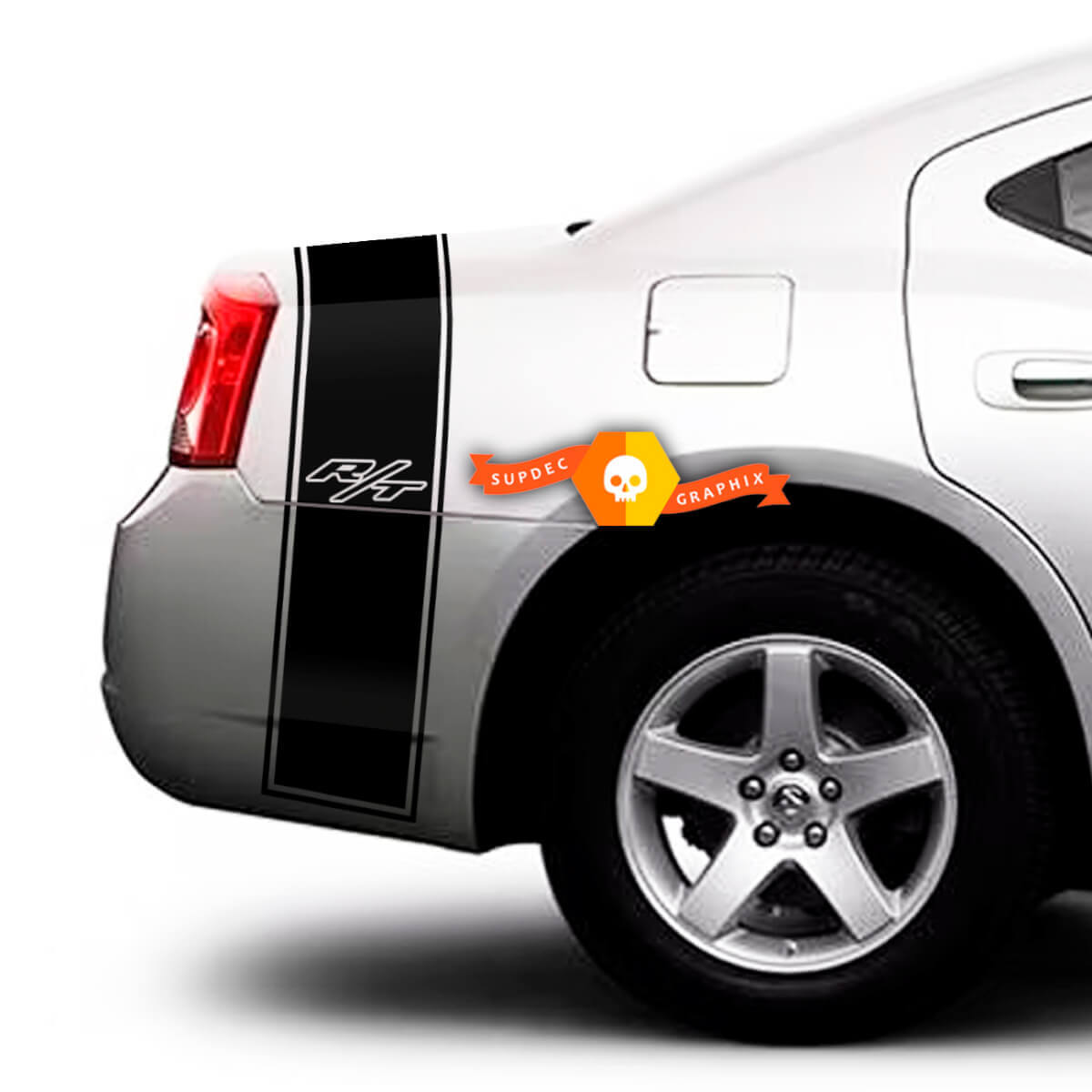 Kit d'autocollants bande vinyle de coffre pour Dodge Charger 2009-2015