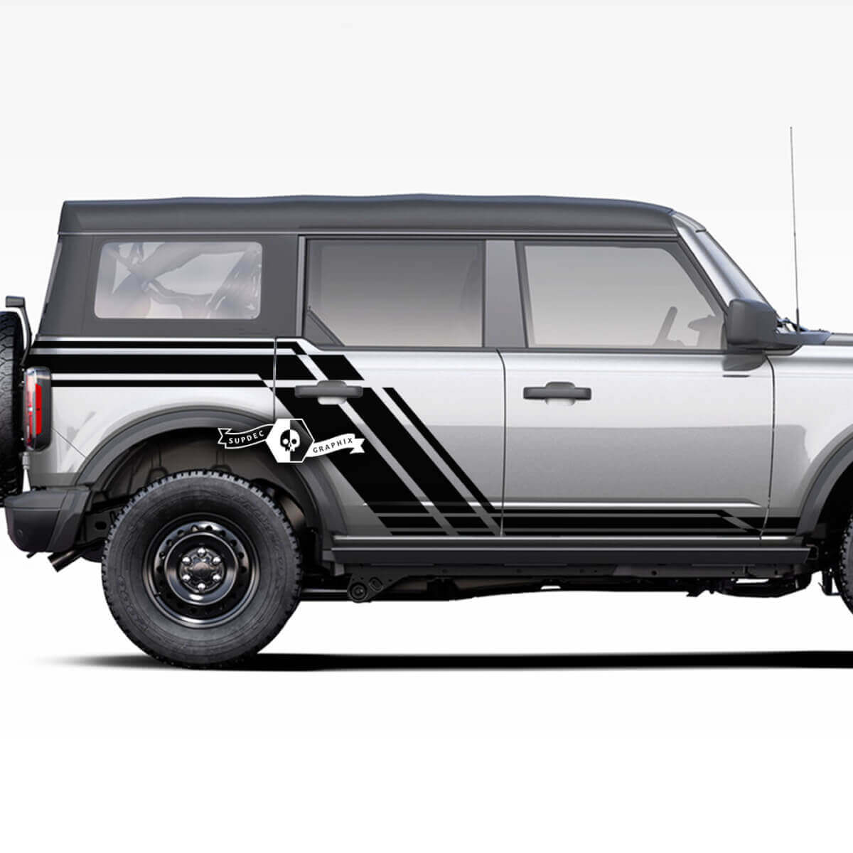 Paire de portes latérales - Autocollants graphiques pour panneau à bascule pour Ford Bronco 20212022 2023
