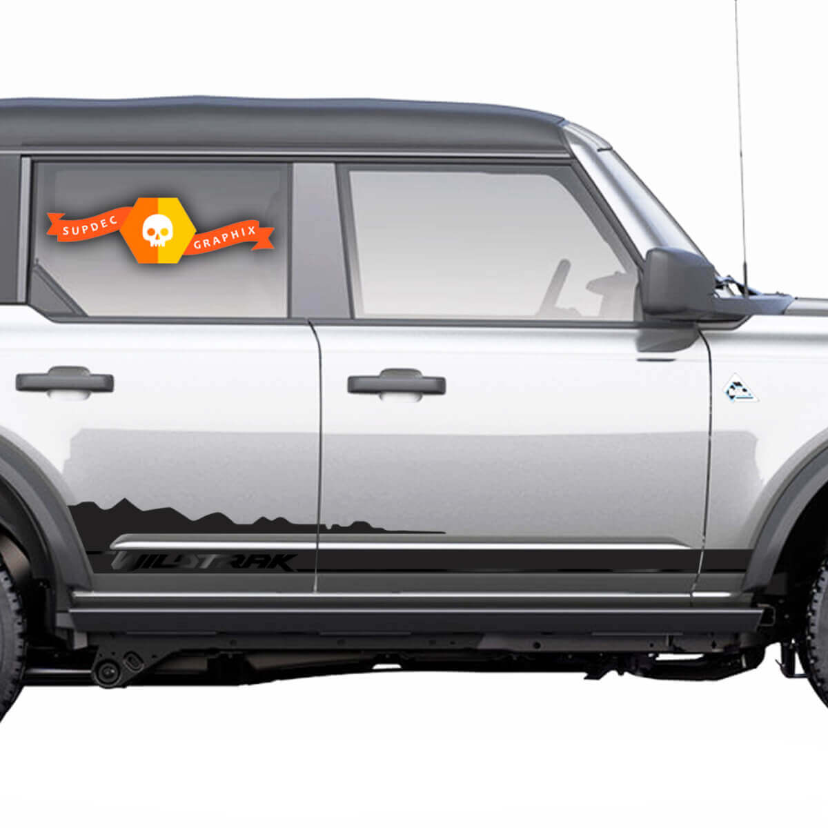 Paire de portes côté montagne bascule panneau graphique Splash décalcomanies autocollants pour Musclecar horse 20212022 2023
