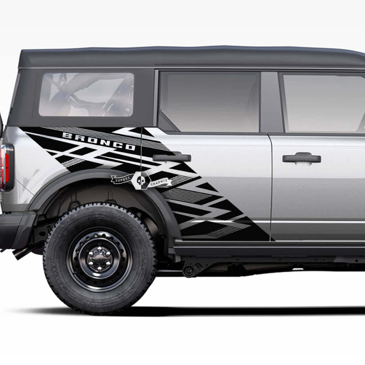 Lit latéral Ford Bronco arrière arrière graphiques Graphiques Splash Stickers Stickers
