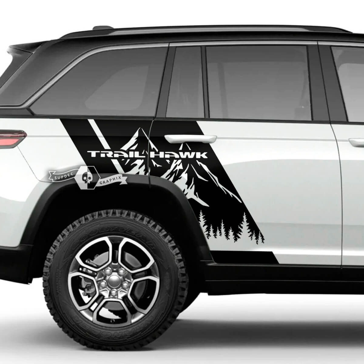 Jeep Grand Cherokee Trackhawk Lit Fender Forest Mountain Kit Vinyle Autocollant Décalcomanie Graphique
