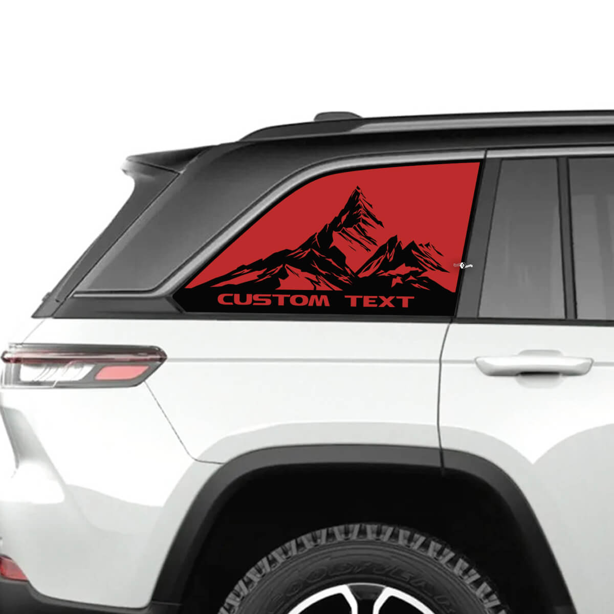 Paire Jeep Grand Cherokee SRT TrackHawk Fenêtre latérale en verre Montagne Vinyle Autocollant Autocollant Graphique
