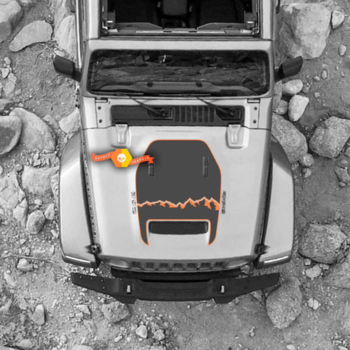 Capot pour 2021 2022 2023 Jeep 1941 édition Wrangler Rubicon autocollant graphique vinyle SupDec Design
