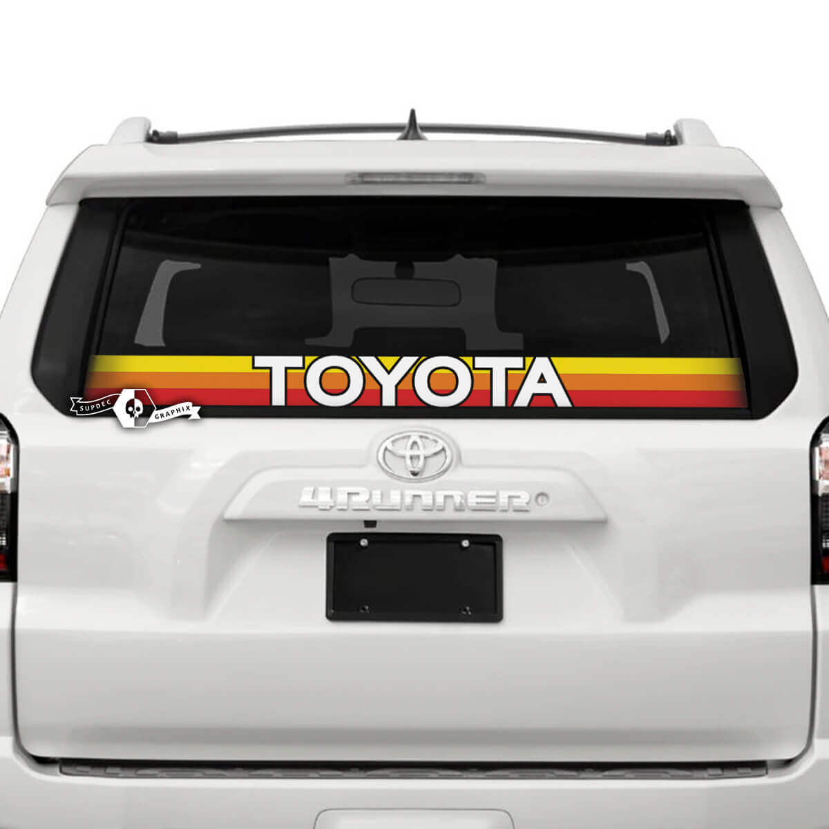 Autocollant vinyl pour lunette arrière avec logo style vintage pour camions Toyota