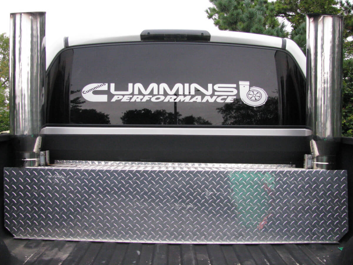 Autocollant vinyle de performance pour lunette arrière Cummins pour camions Dodge Ram