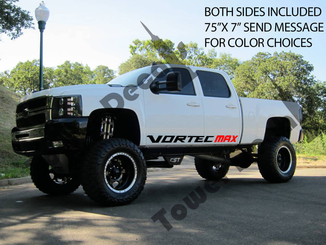 Kit d’autocollants vinyl pour porte latérale Vortec Max pour Chevy Silverado GMC Sierra