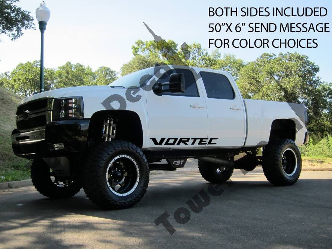 Kit de décalcomanies en vinyle pour les portes Vortec pour camions Chevy Silverado GMC