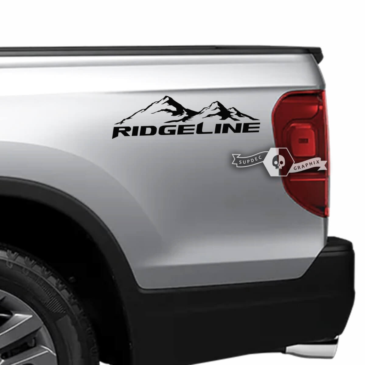 Autocollants en vinyle pour côtés de caisse Ridgeline Mountains pour Honda Ridgeline 2023