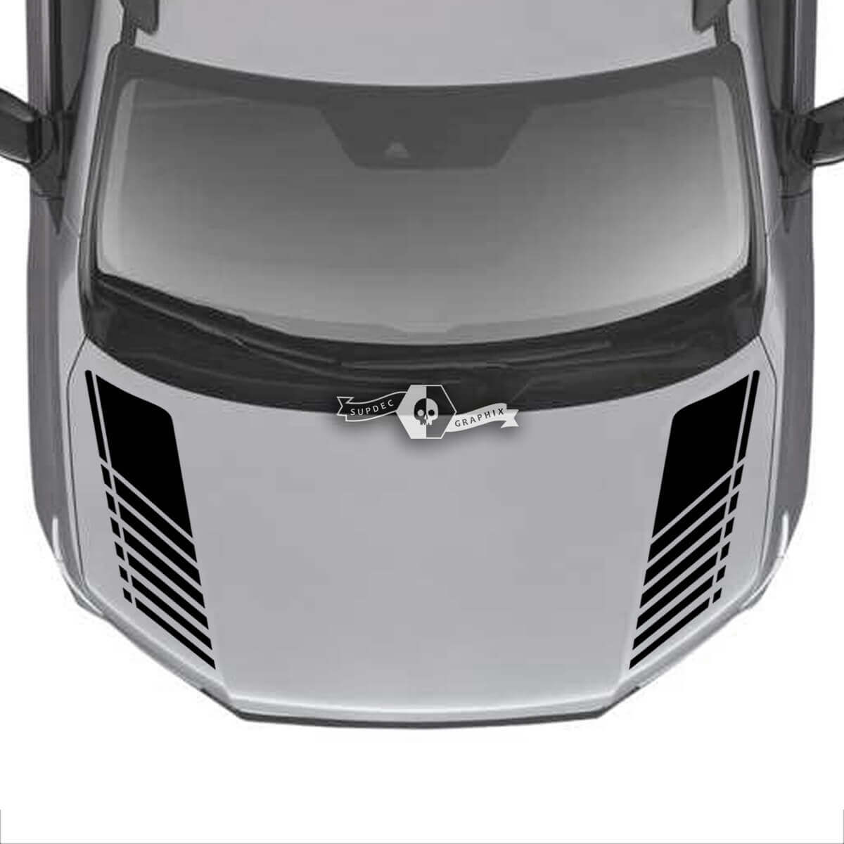 Capot Honda Ridgeline Stripe Logo Garniture Double Vinyle Autocollant Autocollants Autocollant Graphique SupDec Design
