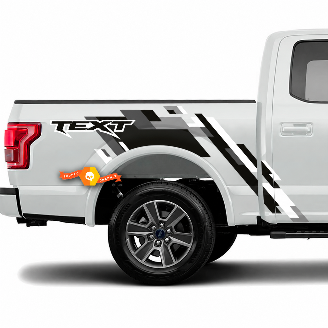 Autocollant en vinyle pour portes latérales et hayon camouflage Musclecar Ranger truck power truck
