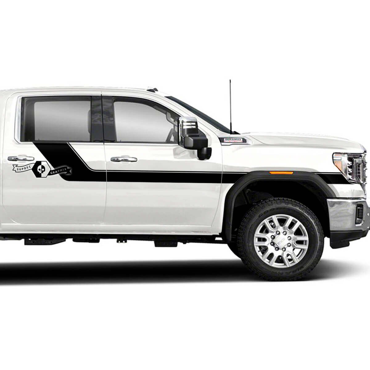 Kit de décalcomanies autocollantes en vinyle pour bande latérale d'accent pour GMC Sierra 2500HD 2022