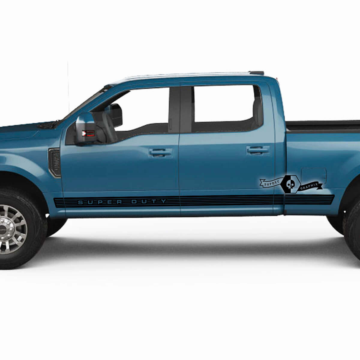 Paire Musclecar Super Duty 2023 Rocker Panel Lines Logo Body Doors Stickers Side Stickers Graphics Vinyl Stripes
