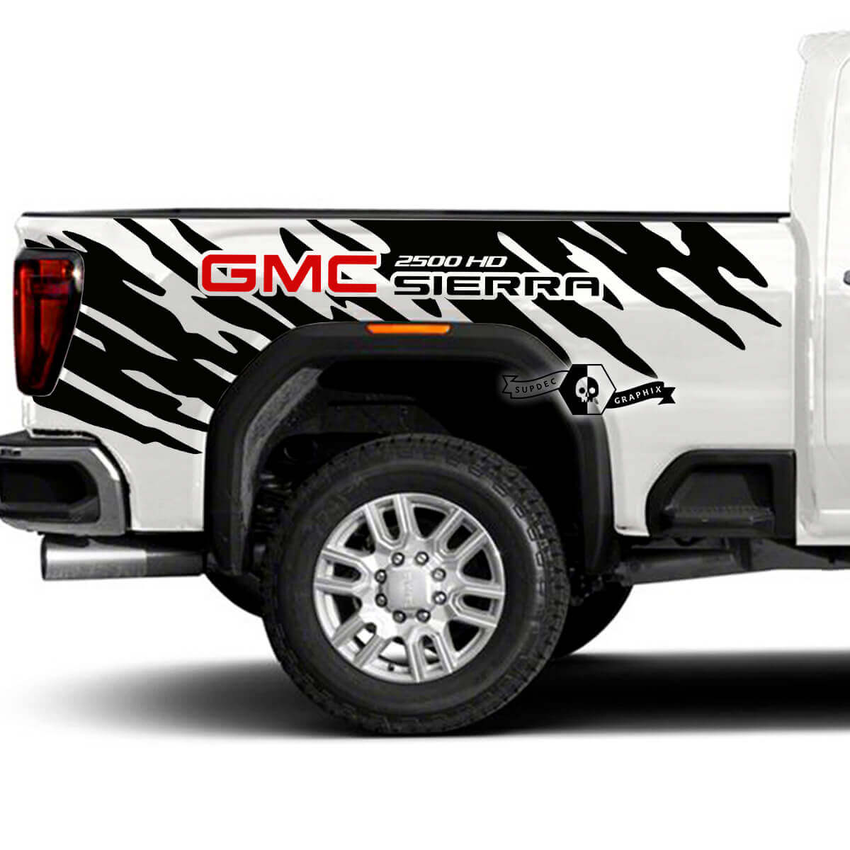 Autocollants Vinyle Latéraux Arrière Anti-Boue pour GMC Sierra 2500HD 2022-23
