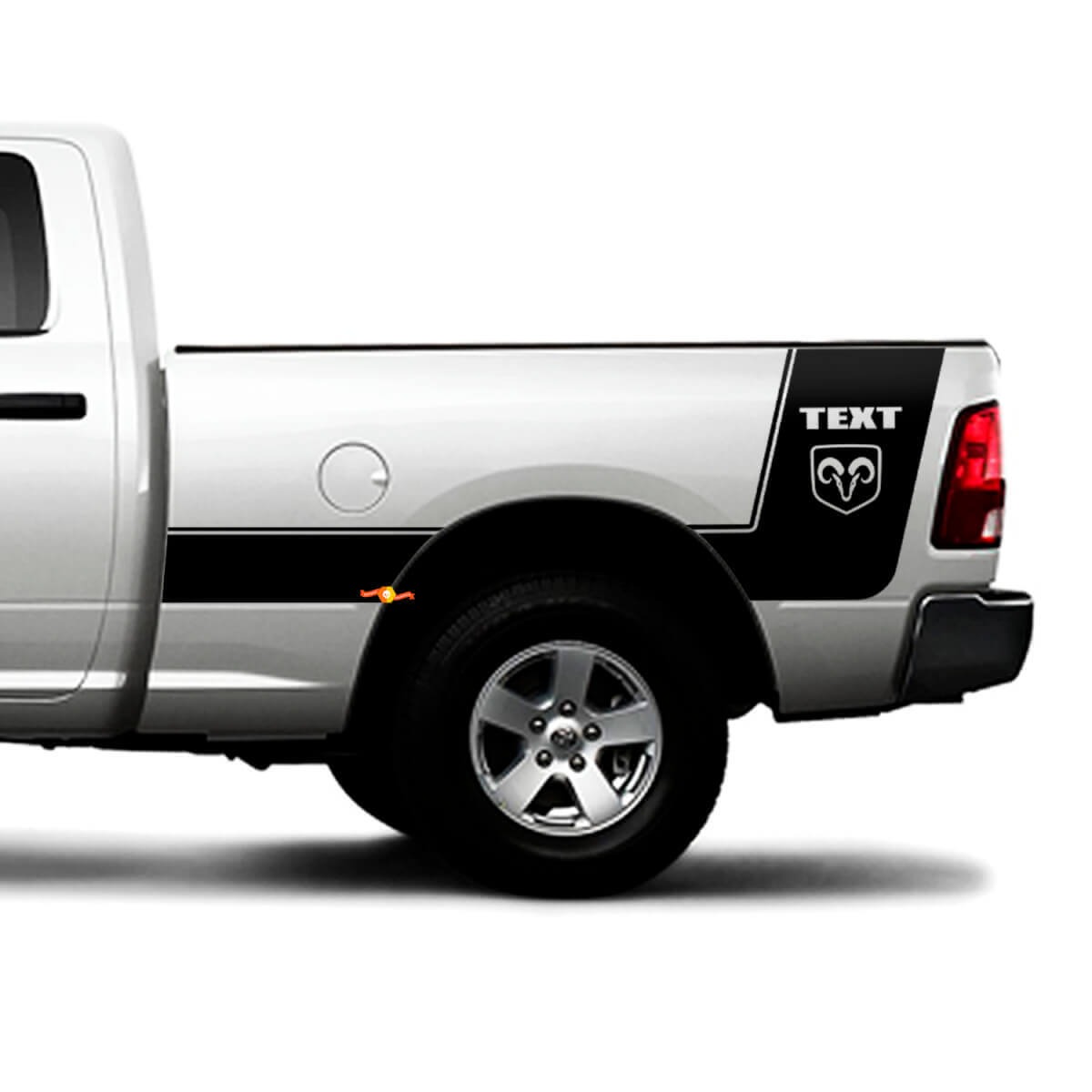 Autocollant Vinyle Personnalisé Rayures Logo Hemi Latéral pour Dodge Ram 1500