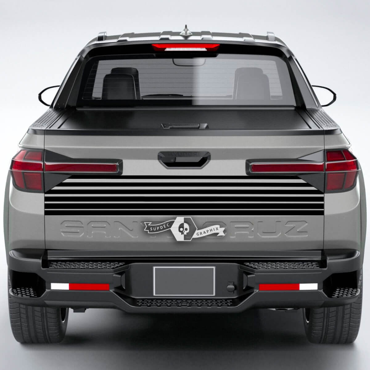 Autocollant de décalcomanie de hayon en vinyle de lignes arrière, graphique adapté à Hyundai Santa Cruz 2023
