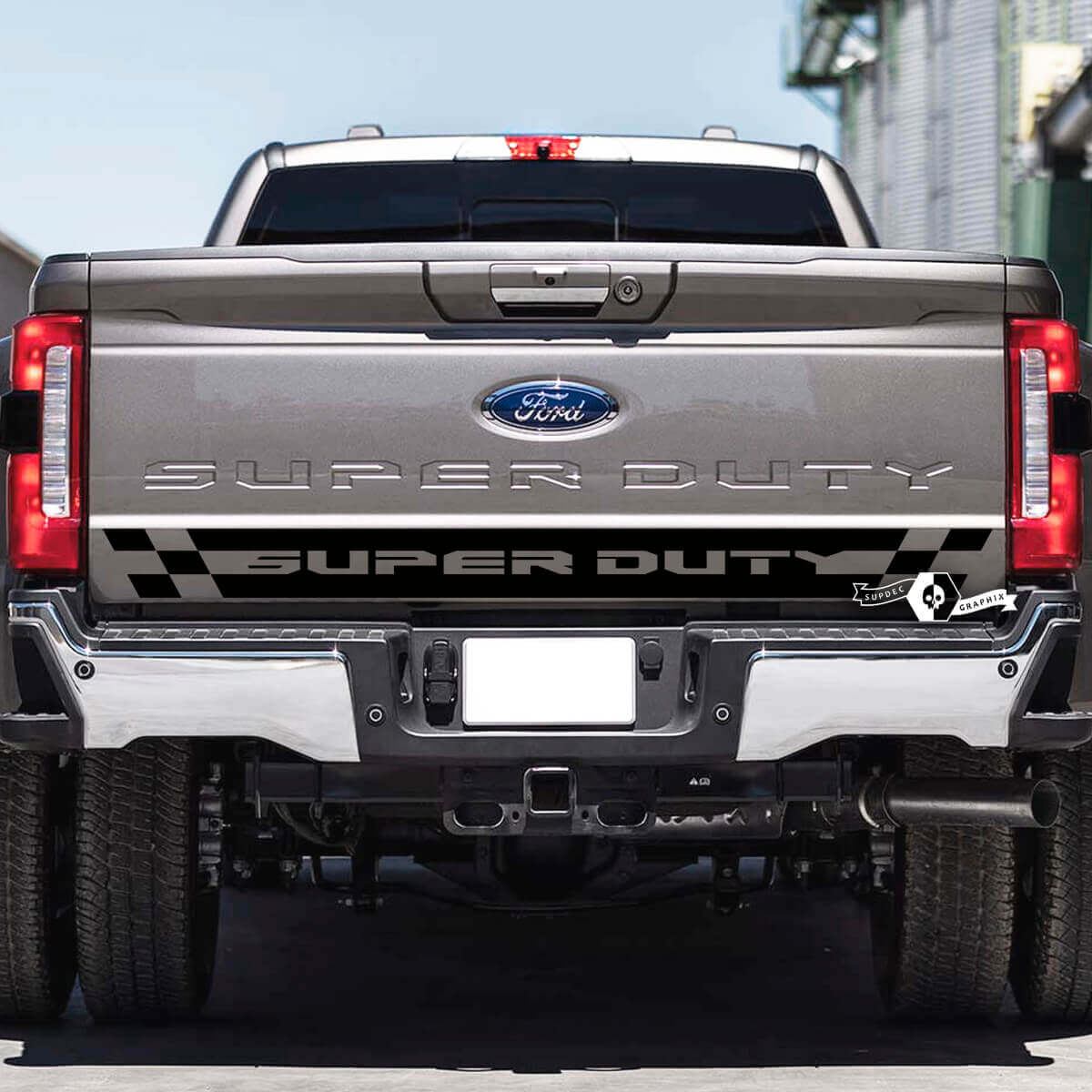Autocollant Vinyle Drapeau Damier de Hayon pour Musclecar Super Duty 2023