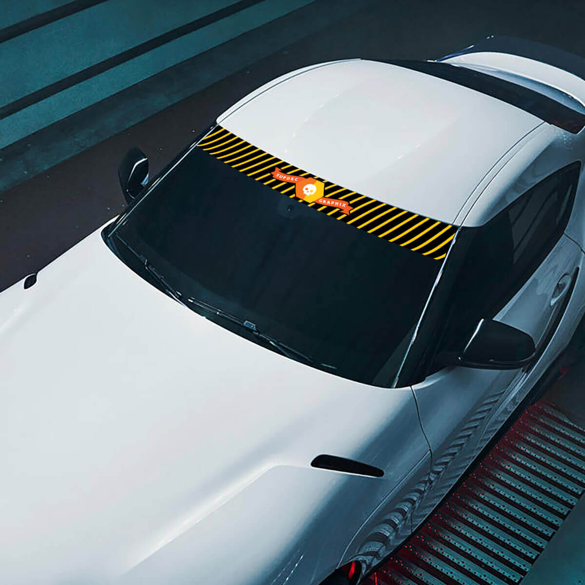 Pare-brise Marque Logo SupDec Graphix Stickers Autocollants Graphiques Vinyle
