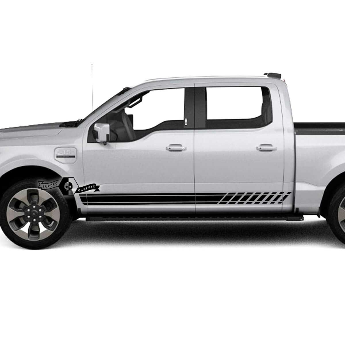 Paire Musclecar truck Lightning 2022 2023 Rocker Panel Lines Stripes Body Doors Stickers Side Stickers Graphics Vinyl
