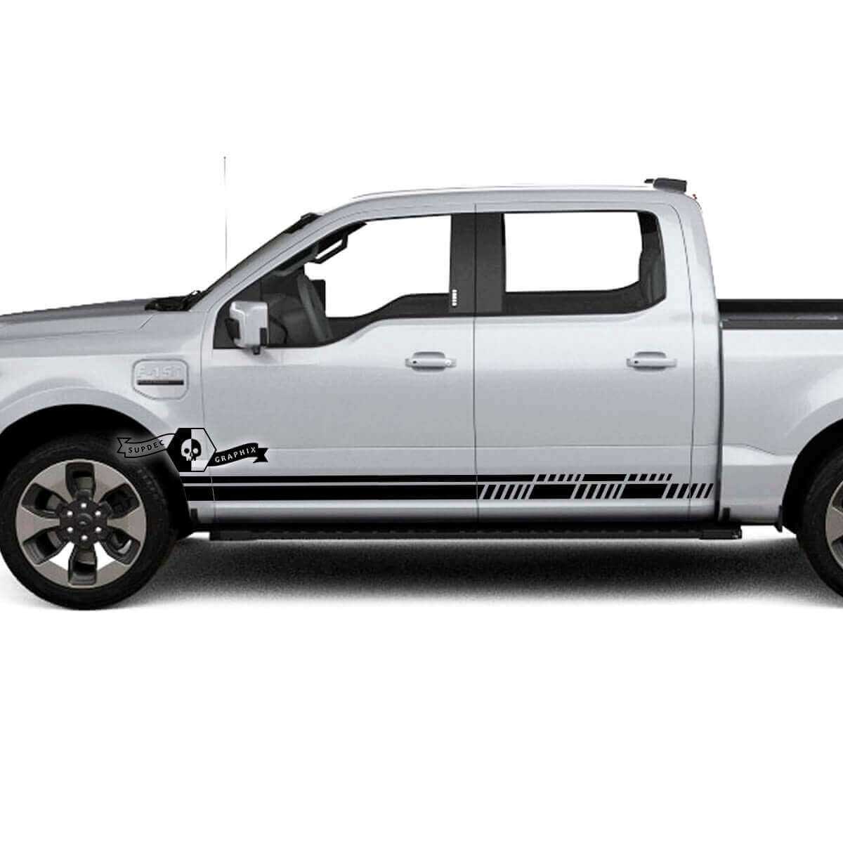 Autocollants Vinyle Décoratifs Bandes Latérales Lightning pour Carrosserie Musclecar truck Lightning