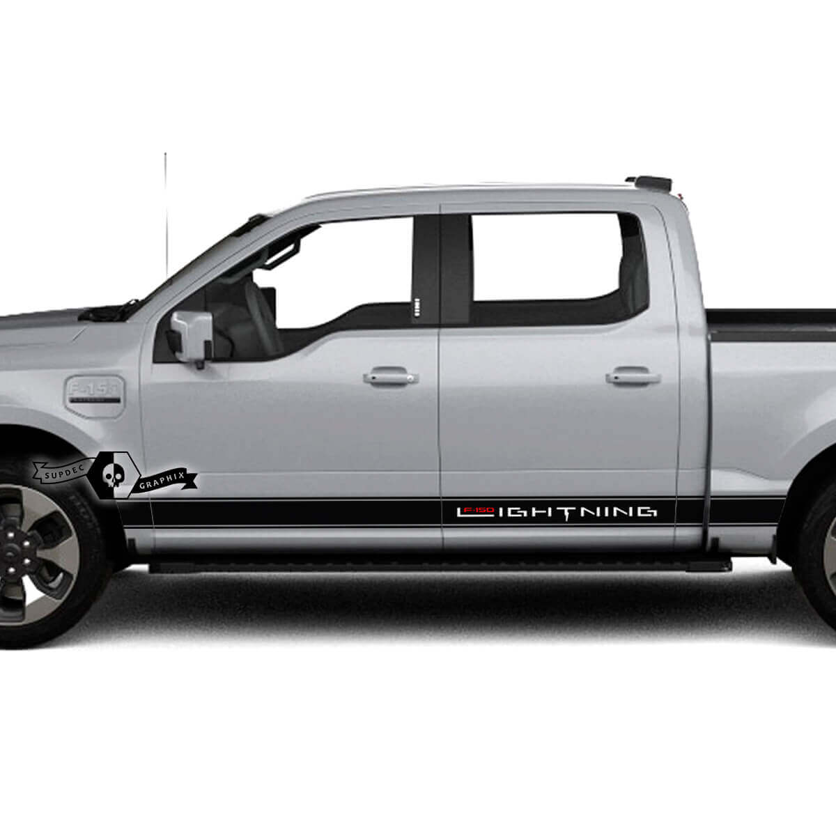 Autocollants en vinyle graphiques bandes latérales Lightning Rocker Panel 2 pour Musclecar truck Lightning