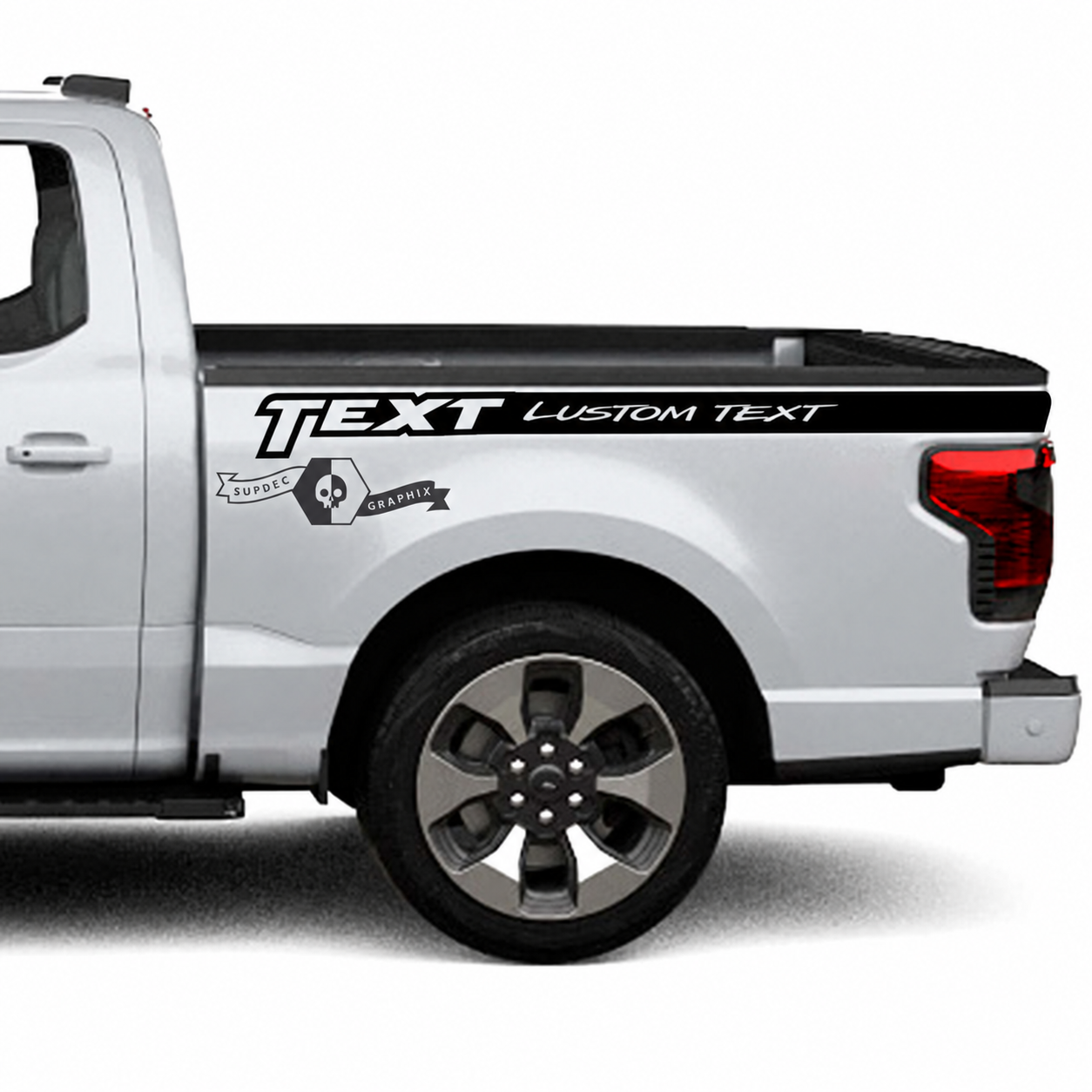 Paire Musclecar truck Lightning 2022 2023 Logo Fender Bed Lines Stripes Body Stickers Side Stickers Graphics Vinyl Supdec Design
