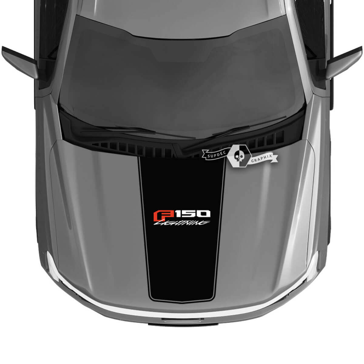 Capot Ford F-150 Lightning 2022 2023 Blackout Lightning Trim Stickers Autocollants Graphiques Vinyle Logo 3 Couleurs
