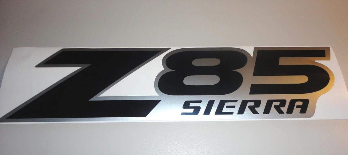 Autocollants en vinyle de style usine Z85 Sierra pour GMC Sierra