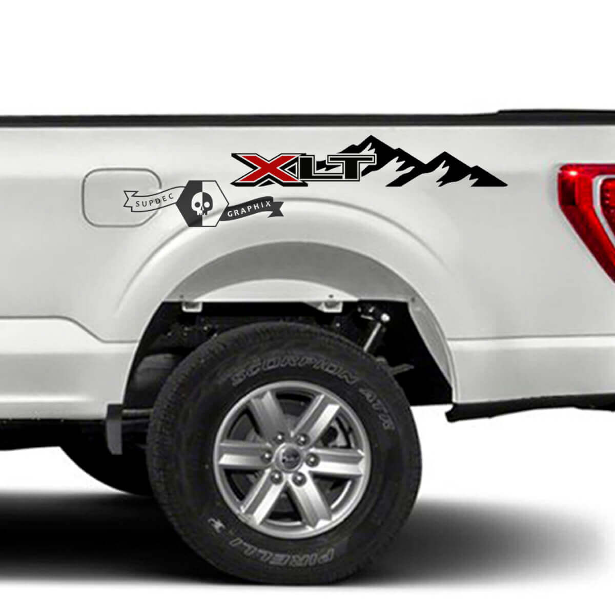 Kit de décalcomanies en vinyle pour bas de caisse avec logo XLT Montagnes pour camion Musclecar XLT