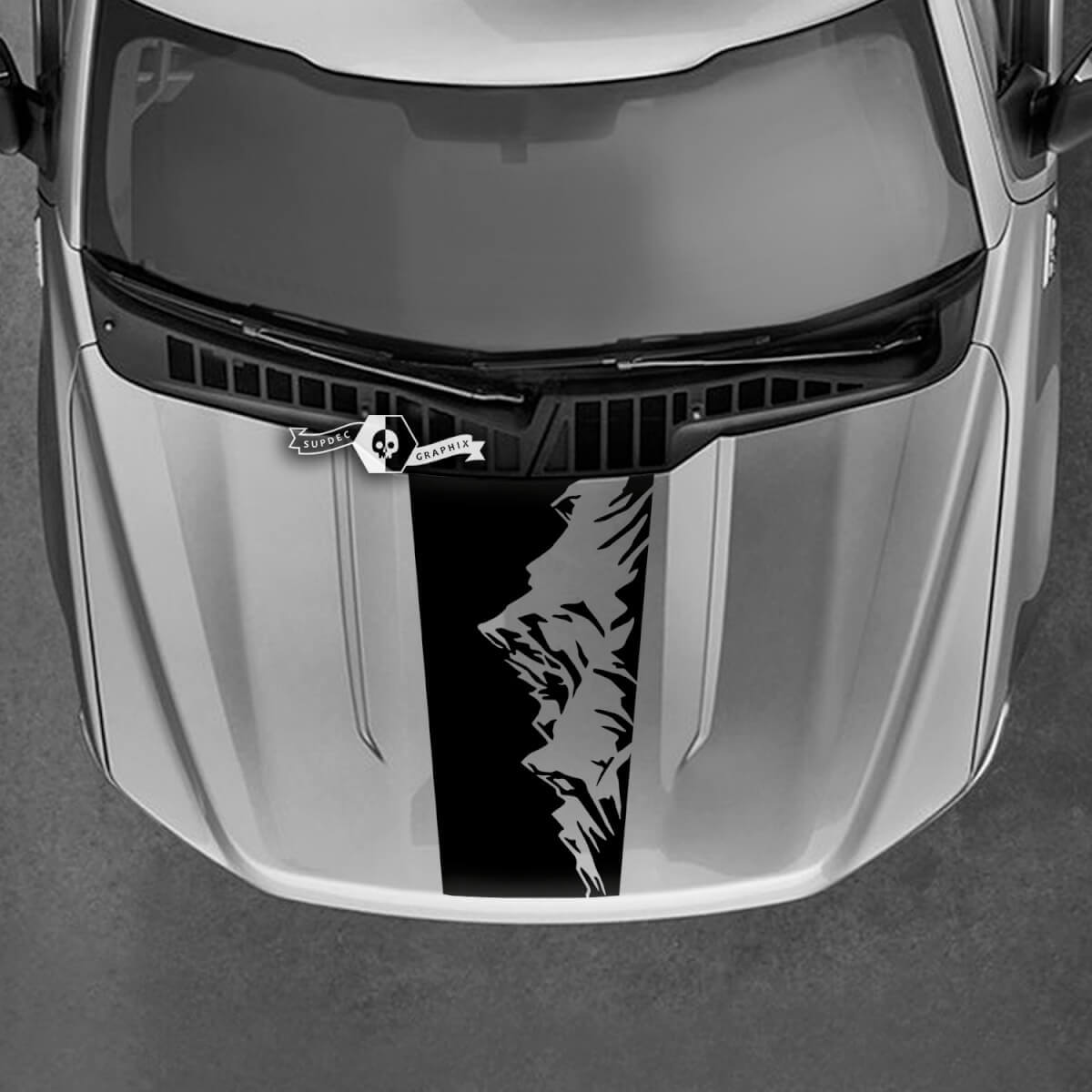 Autocollants Décoratifs de Capot Montagne 2 pour Musclecar Maverick