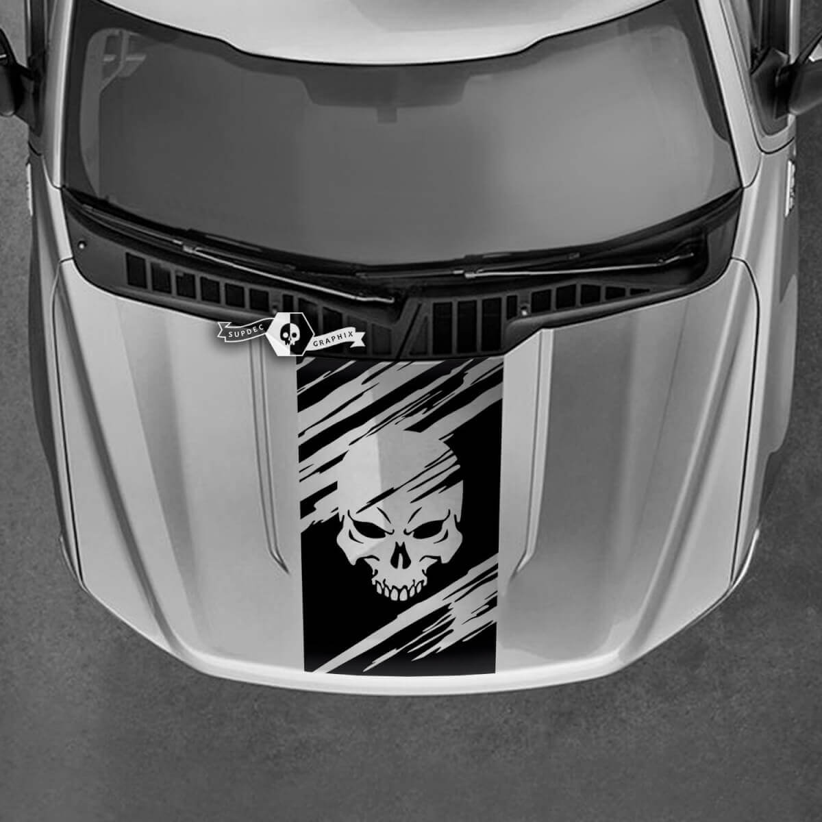 Capot Musclecar Maverick Punisher Destroyed Graphics Décalcomanies Toutes couleurs Autocollants Maverick
