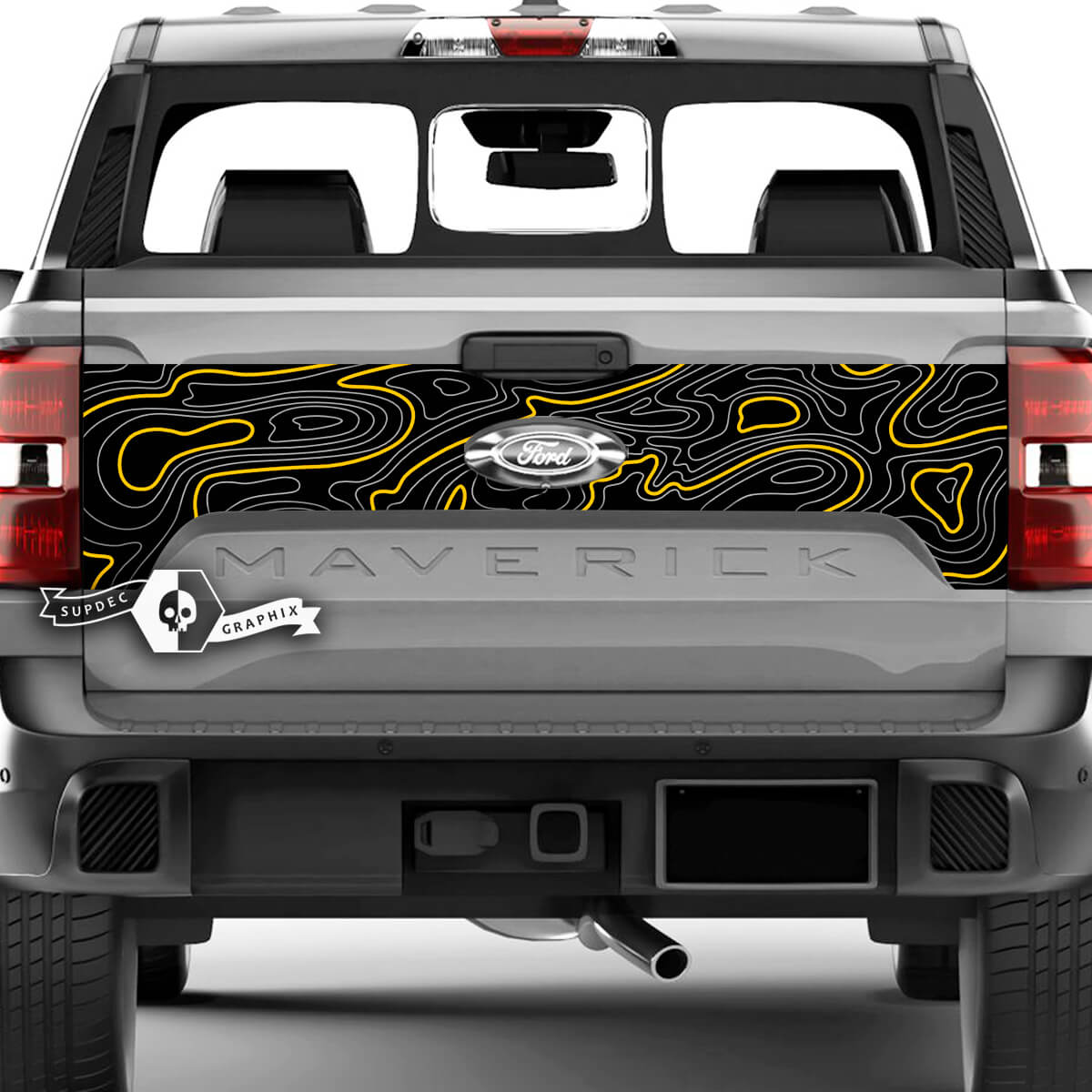 Ford F-150 XLT Maverick Hayon Splash Carte Topographique Graphiques Autocollants Latéraux Autocollants 2 Couleurs
