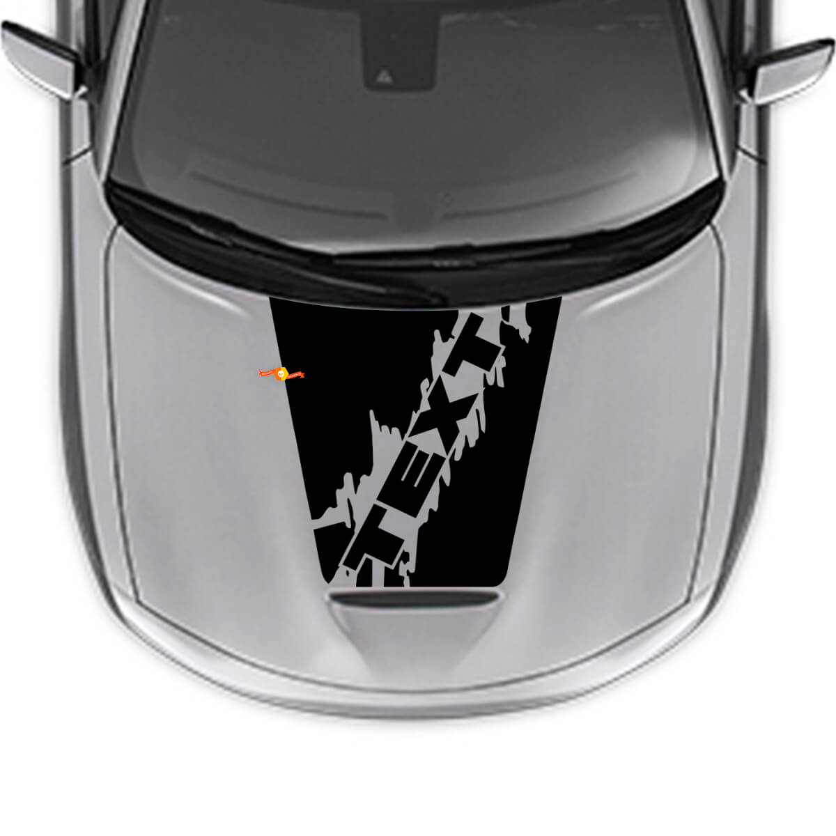 Autocollant Vinyle Texte Personnalisé Blackout pour Capot Dodge Charger 2015-2024
