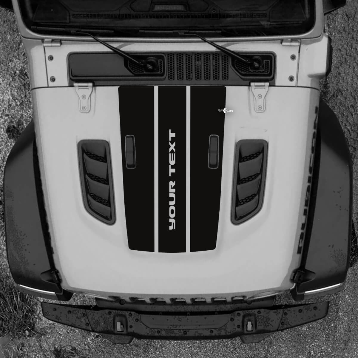 Capot Jeep RUBICON Wrangler JL Garniture en vinyle Bannière Autocollant Graphique
