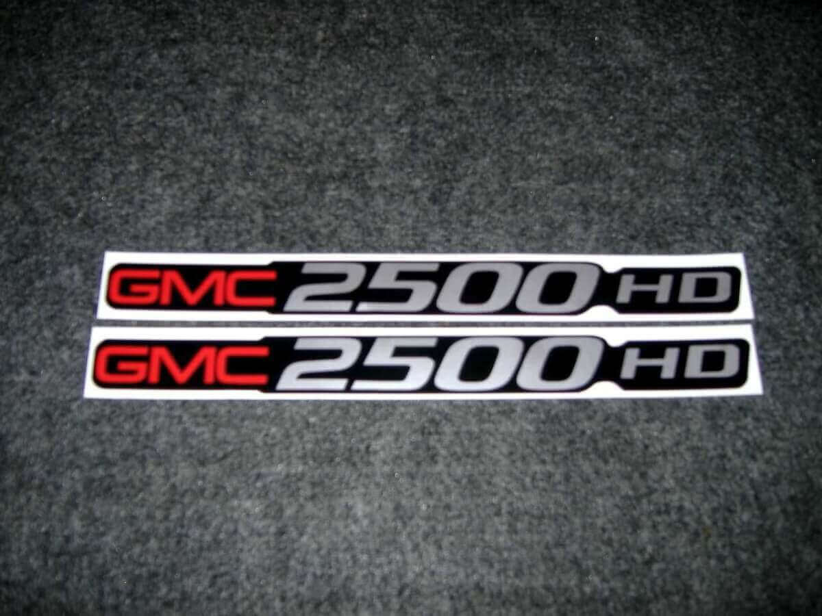 Ensemble de décalcomanies en vinyle écusson GMC 2500 HD pour GMC Sierra