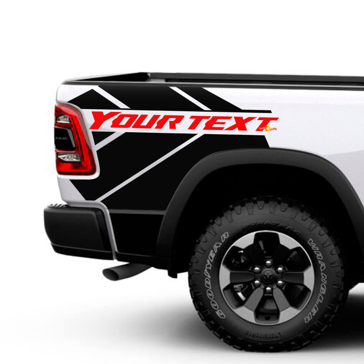 Kit de vinyles personnalisés pour les flancs de benne Dodge Ram 1500
