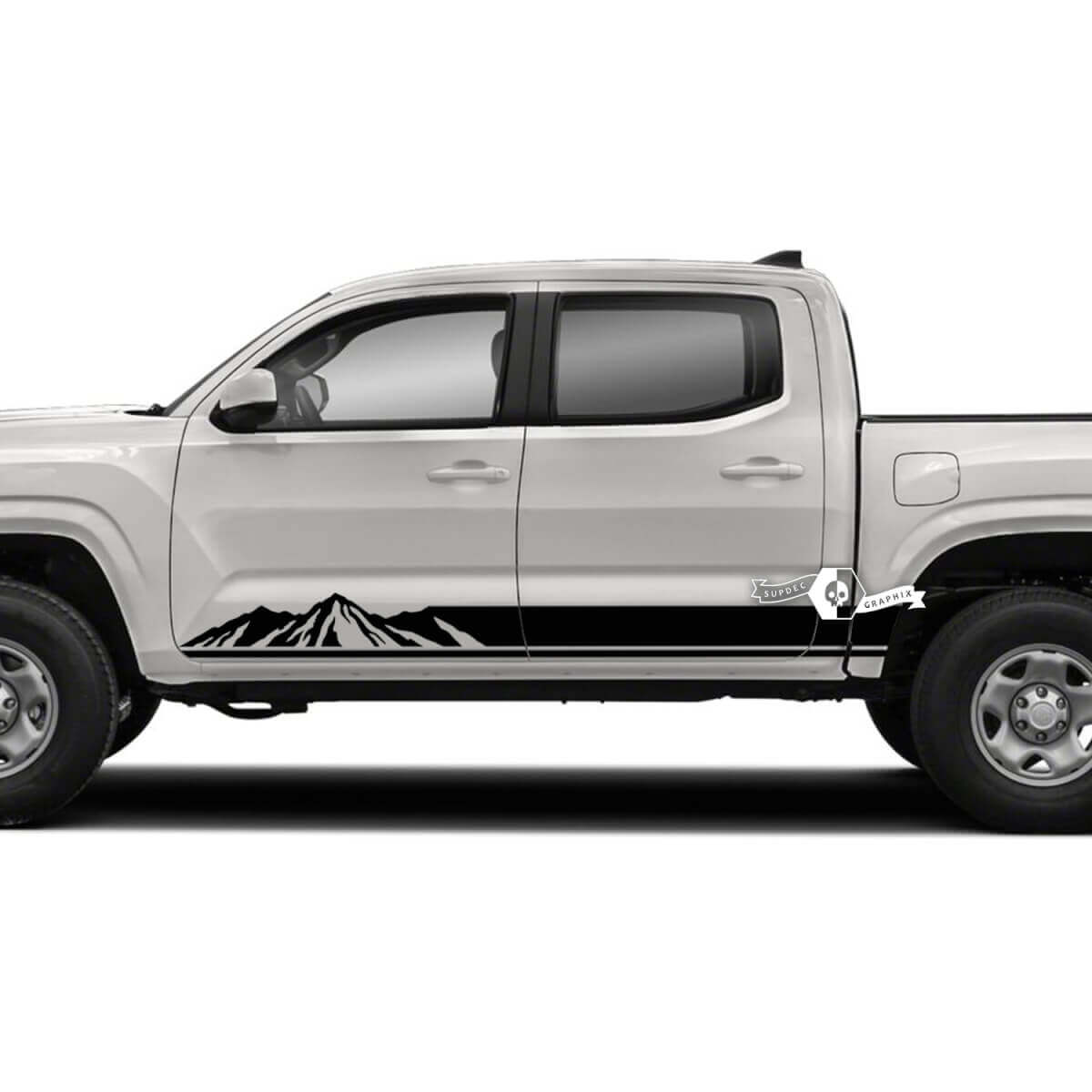Paire Toyota Tacoma SR5 Rocker Panel Mountain Side Vinyl Decals Autocollant graphique
